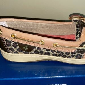 Sperry 8.5 Angelfish Leopard/Black and Tan